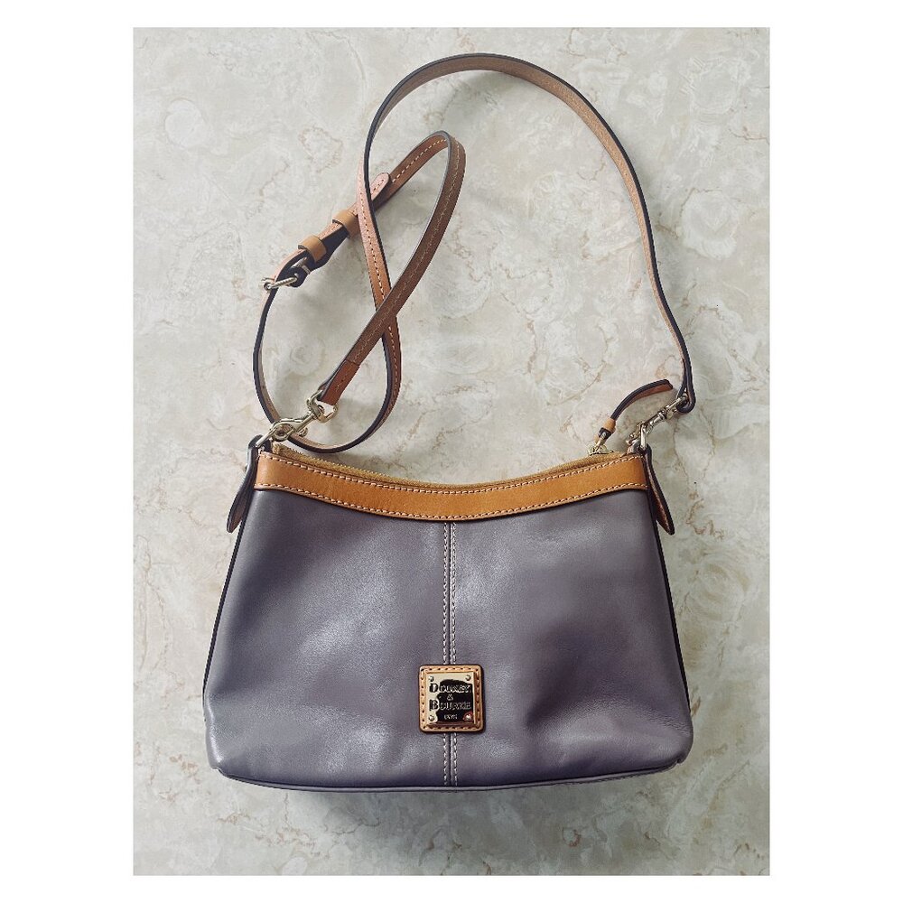 Dooney & Bourke Wexford Pouchette Taupe and Tan Crossbody Purse